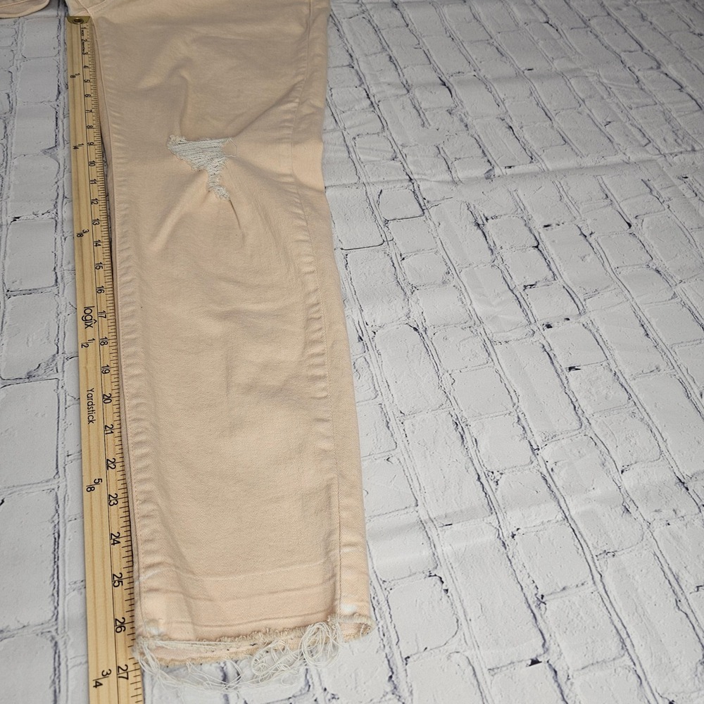 KanCan Womens Peach Distressed Skinny Jeans Raw Hem‎ Size 13 30 - Picture 9 of 9